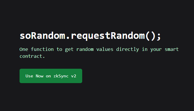 Introducing SoRandom - Random Numbers for Ethereum and Layer 2